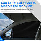 4 Pack Magnetic Car Window Shade Side Front Rear Window Shade Car Curtain UV Protection Sunshine Blocker Mesh Shield
