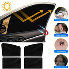 4 Pack Magnetic Car Window Shade Side Front Rear Window Shade Car Curtain UV Protection Sunshine Blocker Mesh Shield